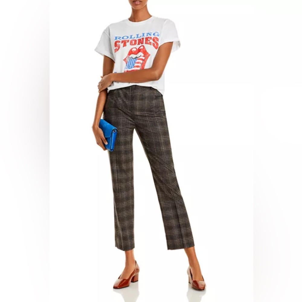 Theory Aritzia plaid Dress Pant Wool blend sz 12